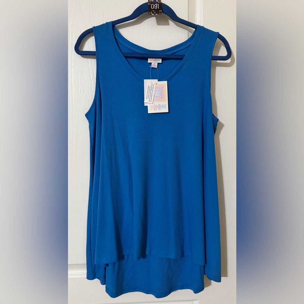 NWT LuLaRoe Kristina Tank Top Blue Medium
